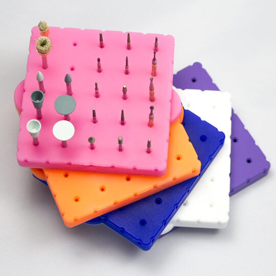 BurButler Collection Images 25 hole bases with burs spiral small 2