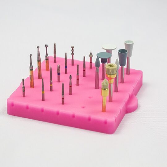 BurButler Ruby Pink 25 hole base with burs no lid small638