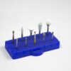 BurButler Sapphire Blue 10 hole base, No Lid, with Burs, Small638