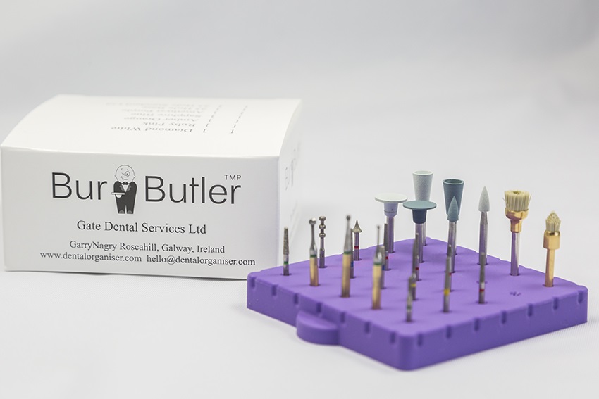 BurButler Amethyst Purple 25 hole base with burs no lid with retail box small850567